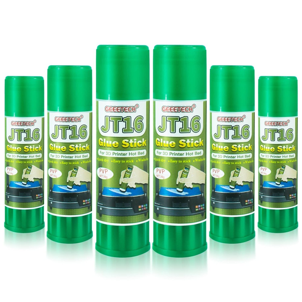 3D Printer Glue Sticks 6-Pack, 1.27oz Each, Strong First Layer Green