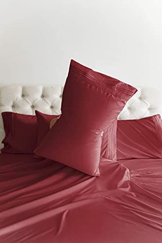Extra Deep Pocket Sheets - 6 Piece Sheet Set - Size Sheets Deep King Burgundy