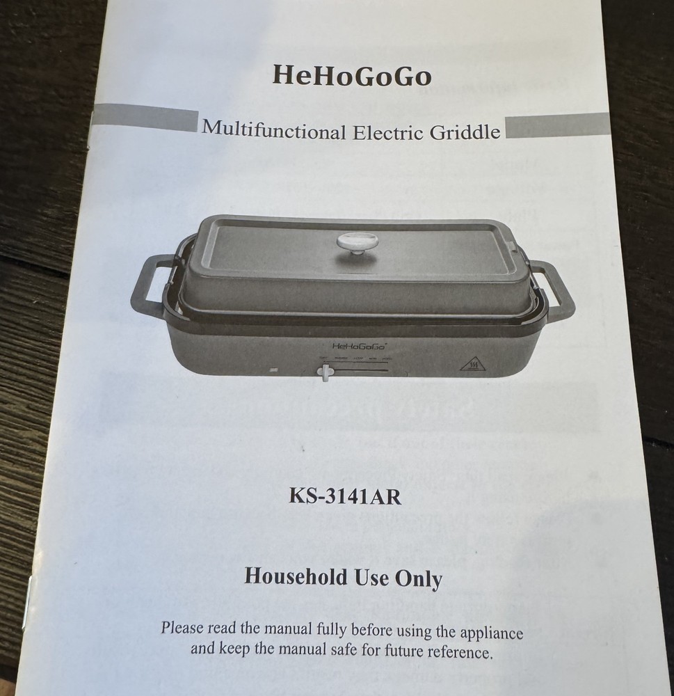 New HeHoGoGo Multifunctional Red Electric Griddle