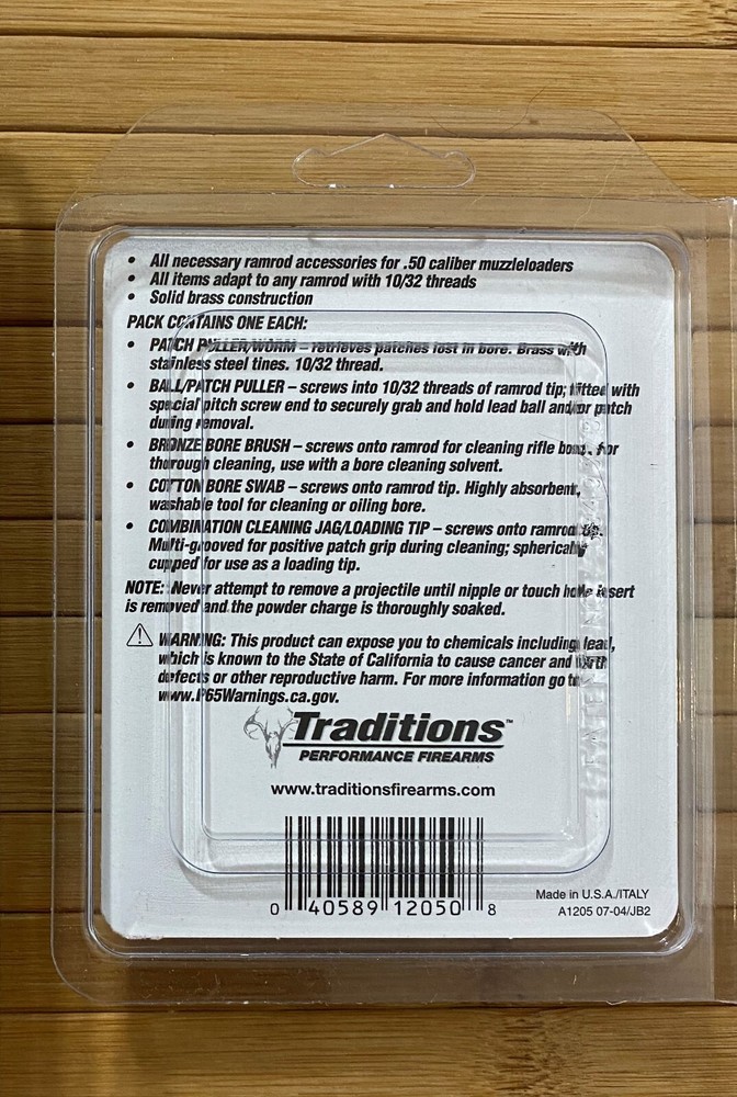 Muzzleloader Accessories, Traditions .50 Caliber Ramrod Accessory Pack