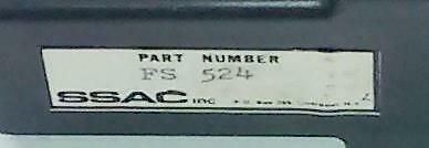 SSAC FS 524 Plug-In Time Delay Relay 8-Pin