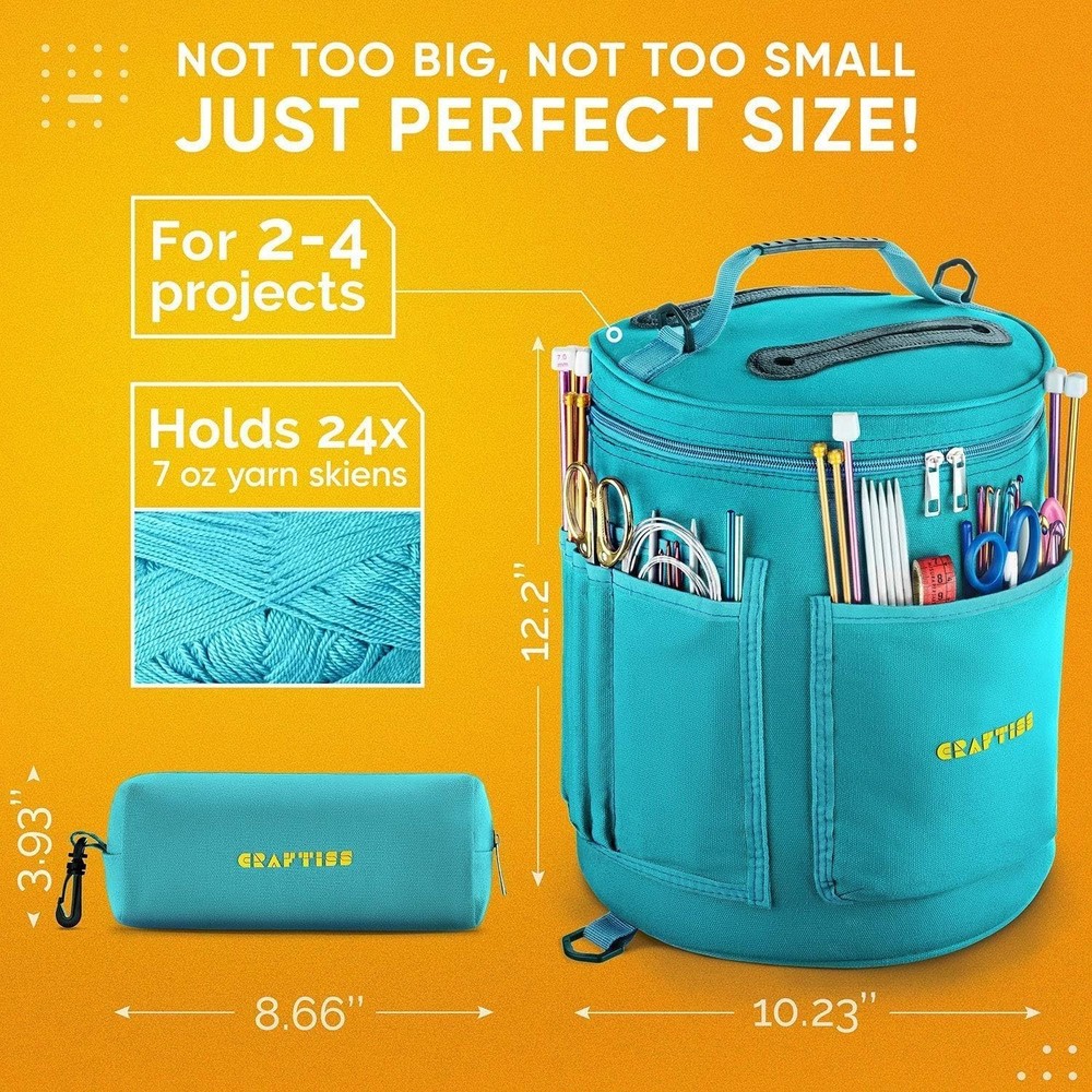 Organizer Crochet Bag - Knitting Accessories Case