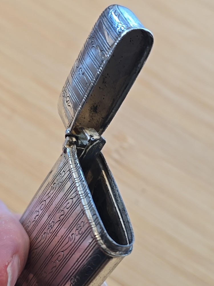 Antique Silver Plate Vesta Case Match Safe