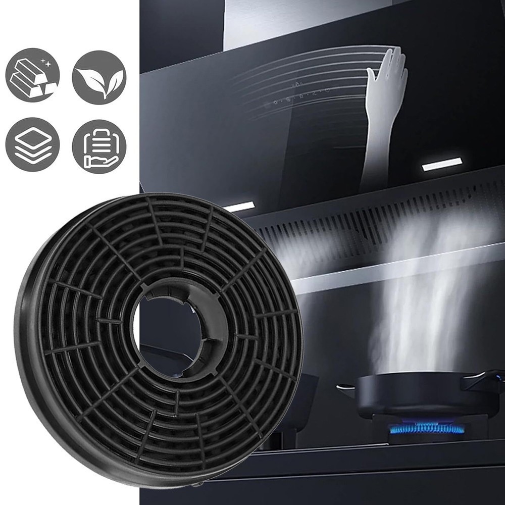 Easily Replaceable 2pcs Activated Carbon Filter Set for Kitchen For Range Hoods