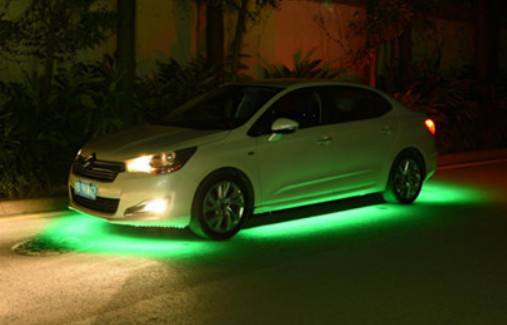 JHB 1x 4FT DOUBLE ROW App Ctrl CHASING Flow LED Underglow Grill Strips Light