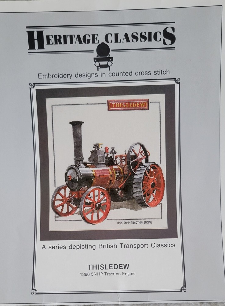 Heritage Classics, Cross Stitch Pattern "Thisledew 1896 Tractor Engine"