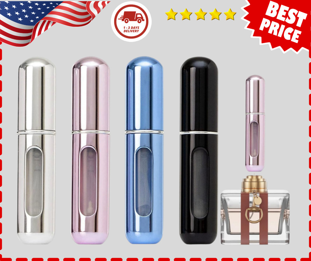 4Pcs Mini Refillable Perfume Atomizer – Travel Spray Bottle for Cologne & Pocket