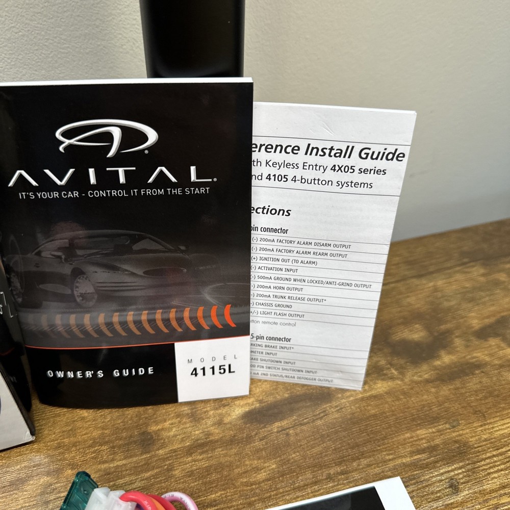 Avital Model 4115L 1 Way 1 Button Transmitter Remote Engine Start System