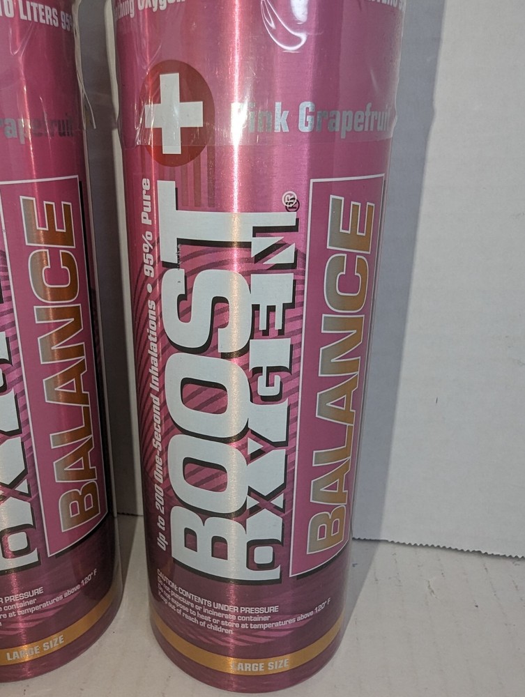 Boost Oxygen Balance Supplemental Oxygen - 10 Liter - Pink Grapefruit - 3 Pack