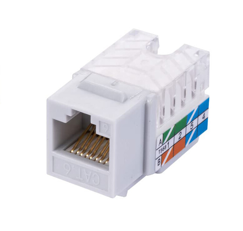 CAT6 Gray Keystone Jack 45 Degree 110 Punch Down Network Plug Multi-Pack LOT