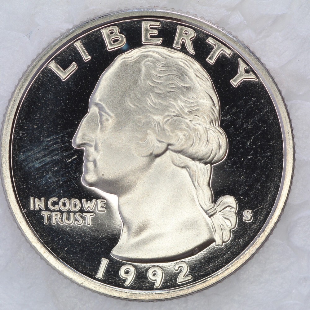 1992 S CLAD Proof Washington Quarter UNCIRCULATED