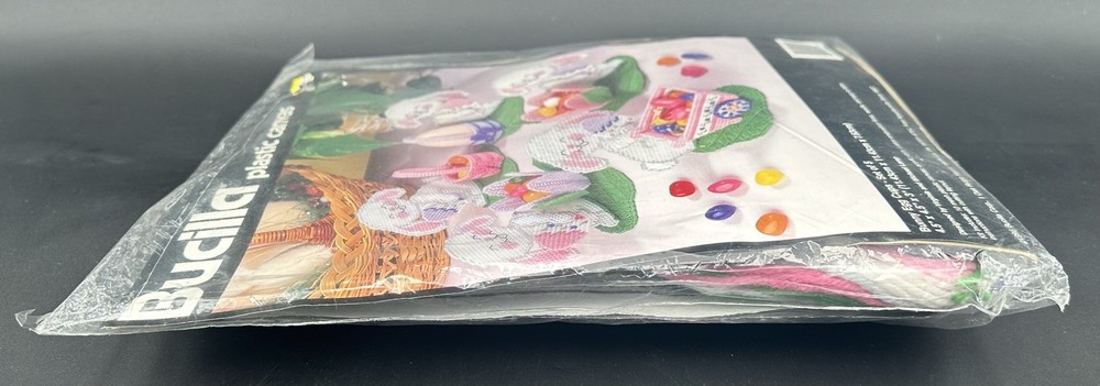 Bucilla Bunny Egg Cups Plastic Canvas Kit 6179 Easter Rabbit Candy Container
