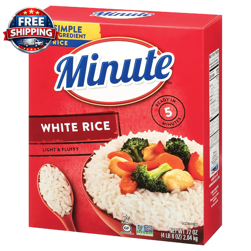 Instant White Rice - Quick & Easy 72-Ounce Box for Fast Dinner Solutions