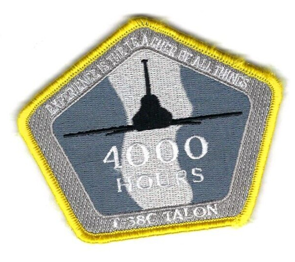 PATCH USAF T-38C TALON 4000 HOURS            BX9