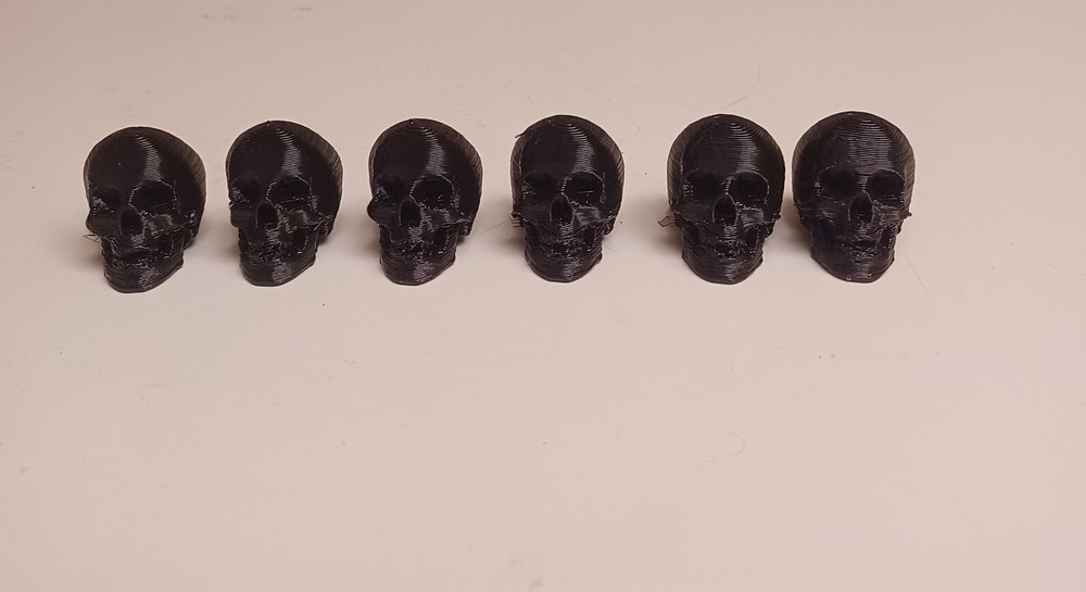 6 Skull Knobs 1/8" Hole