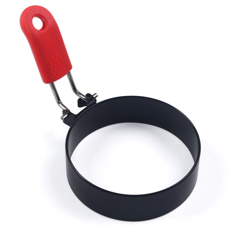 2PCS/Set Round Egg Fried Mold Pancake Shaper Egg Rings Kitchen Tool with Handle