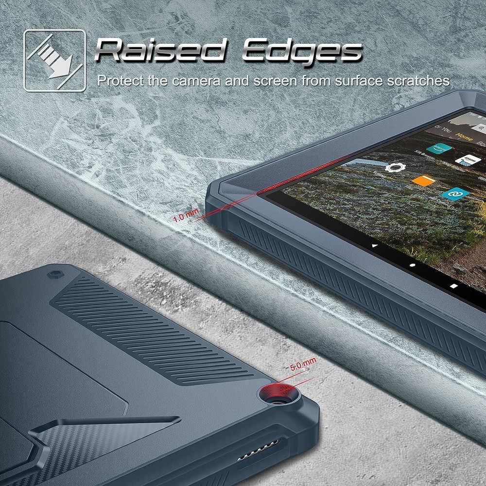 Case for Amazon Fire HD 10 Plus 11th 2021 Kickstand Cover + Screen Protector