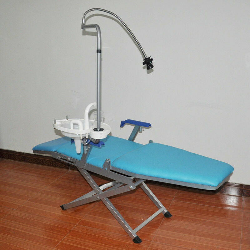 Dental Standard Type Folding Chair with Plastic Spittoon& Rechargeable LED Light
