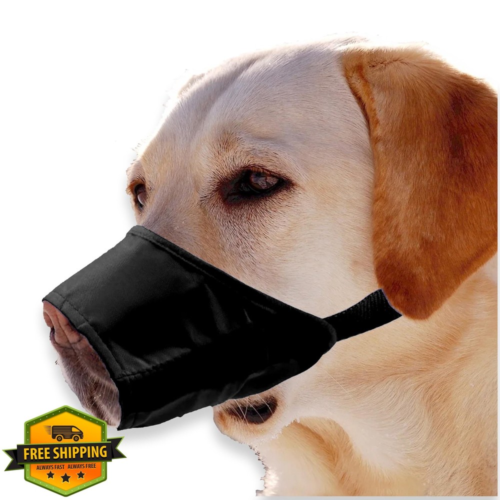 Black Nylon Dog Muzzle S Prevent Biting Drink