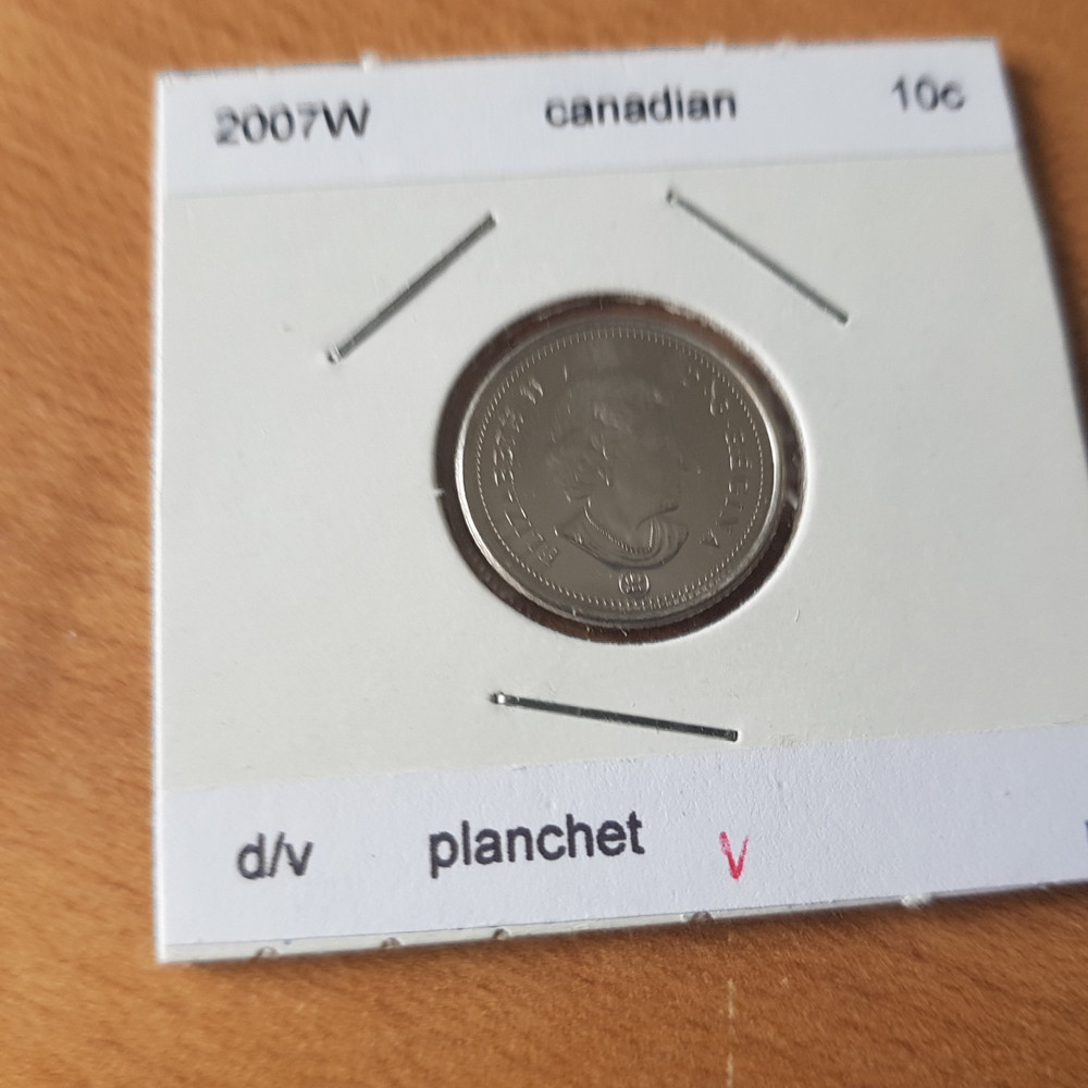 * 2007w * Canada  * Georges VI * 10 cents *planchet *unknown
