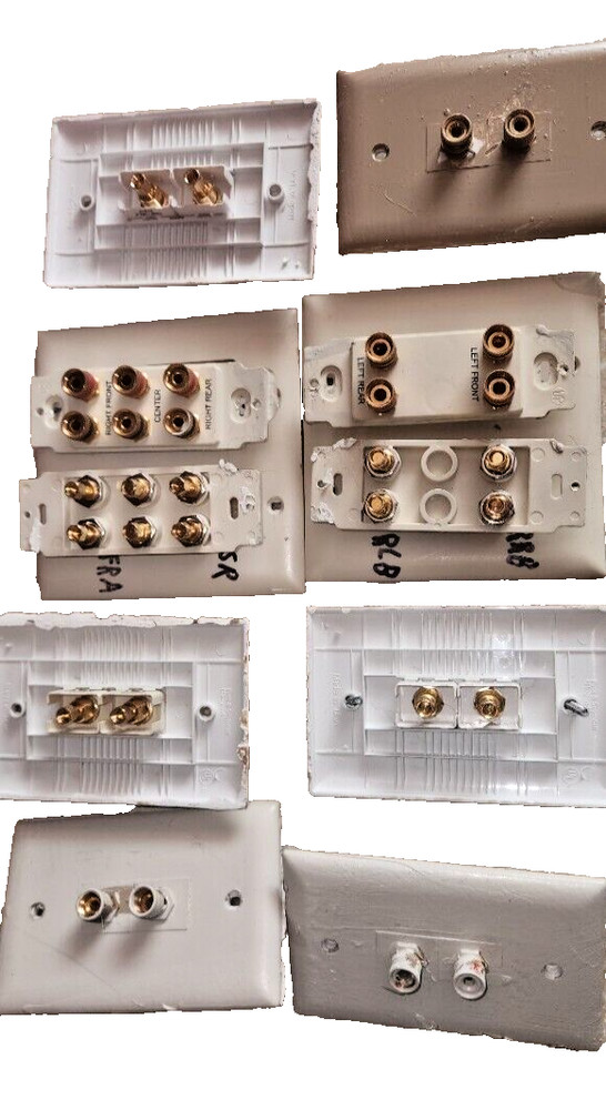 assorted terminal decora speaker wall plate, used.