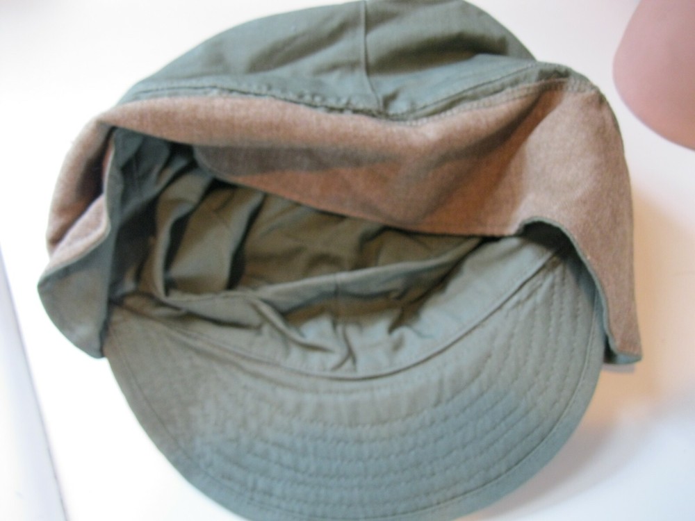 Original US OD Sateen M-1951 Field Hat with Pull Down Flap Size 7