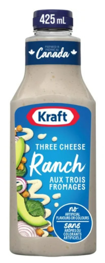 Kraft Three Cheese Ranch Salad Dressing, 425ml