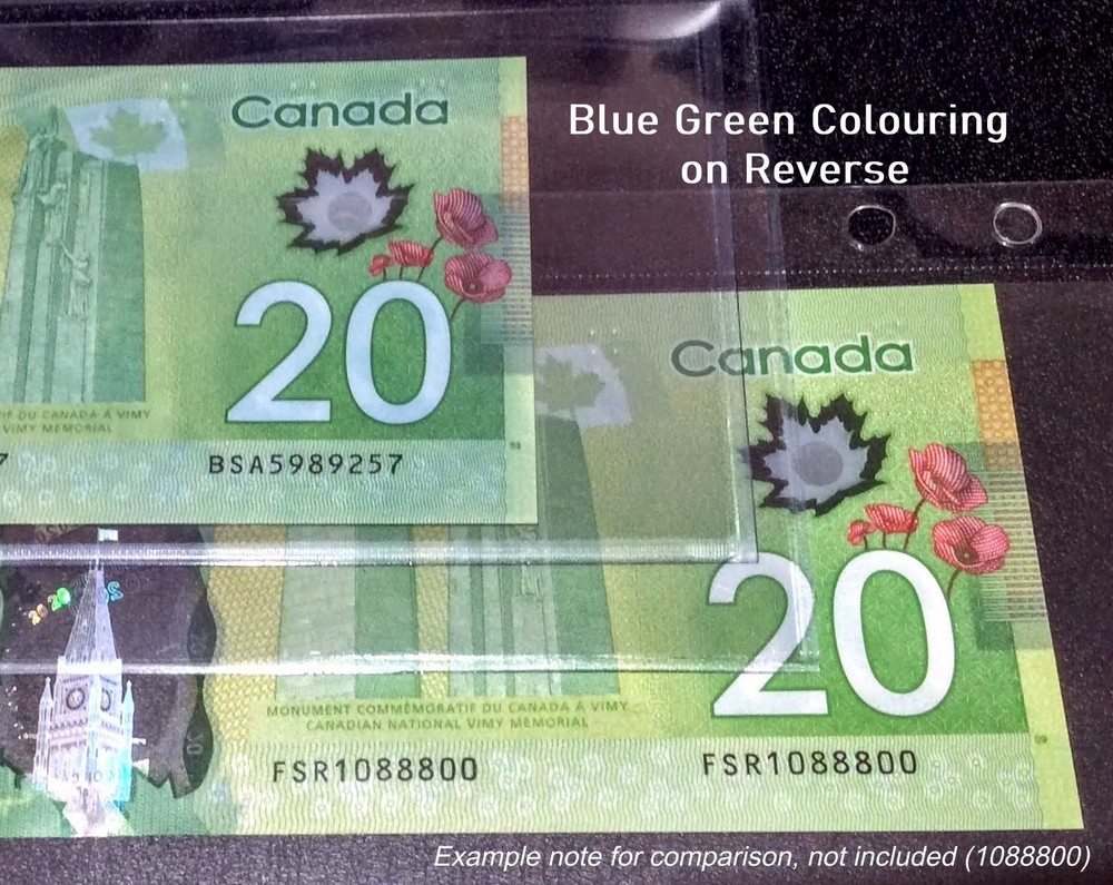 ERROR Unique Blue Green Tint Coloring on Back only 🍁  Canada 2012🍁 BCS CERT