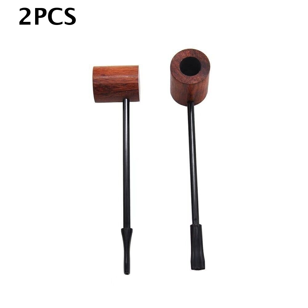 2 PCS Solid Wood Tubes – Removable, Portable, Long Flat Bottom, Random Color