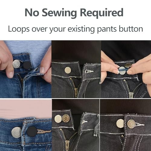 12PCS Button Extenders for Jeans, KAJUDA Pants Button Extender - Instant