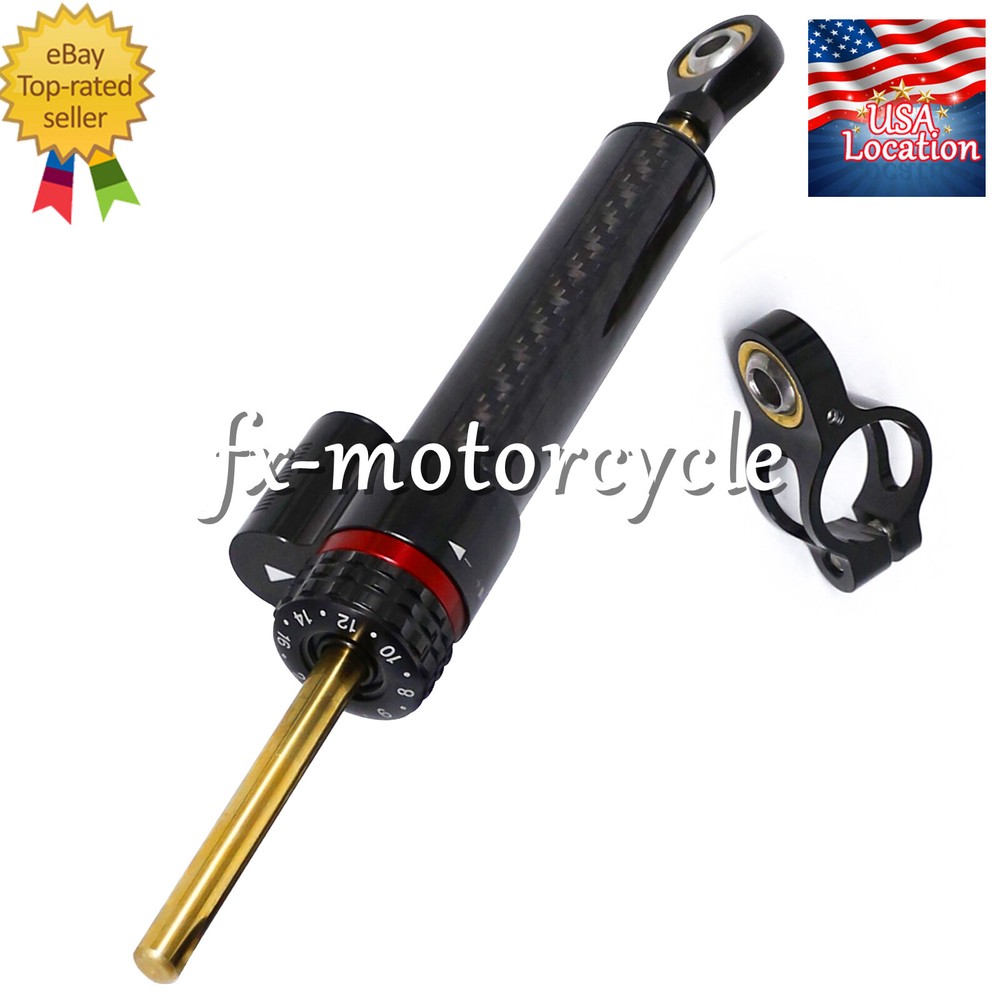 Universal Carbon Fiber Steering Damper Linear Stabilizer Reversed Adjustable USA