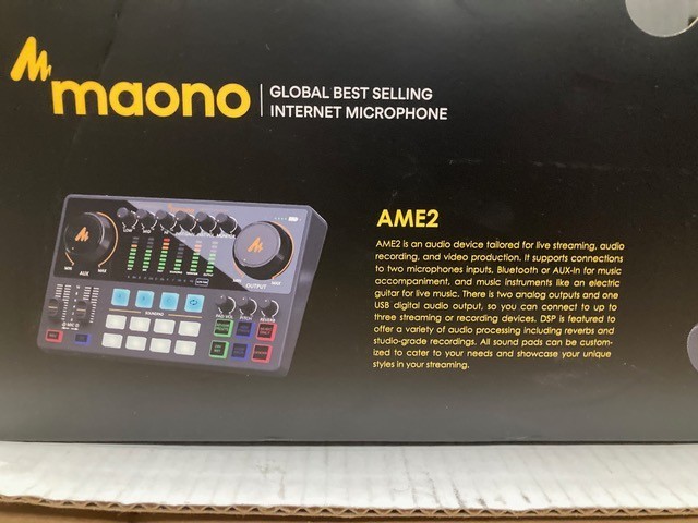 Maono Caster E2 Podcast Equipment Bundle with Dynamic Mic, Bluetooth, AME2C