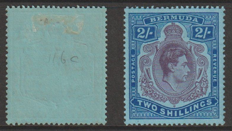 BERMUDA 1938 KGVI 2/- (HM)