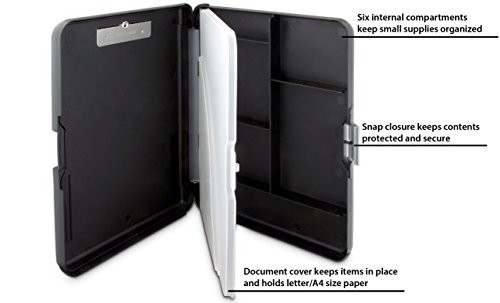 Saunders WorkMate II 00552 Plastic Storage Letter-/A4-size, Black/Gray