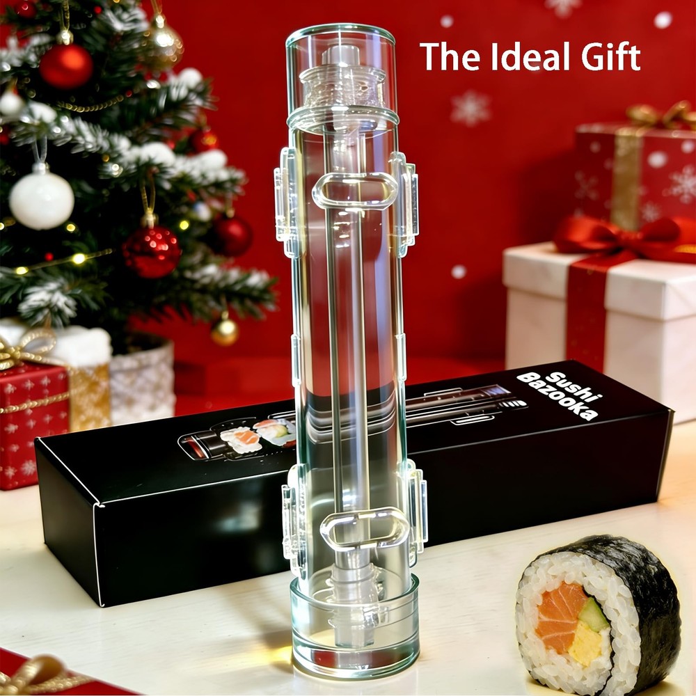Clear Sushi Bazooka – Easy Making Kit for Beginners & Large,