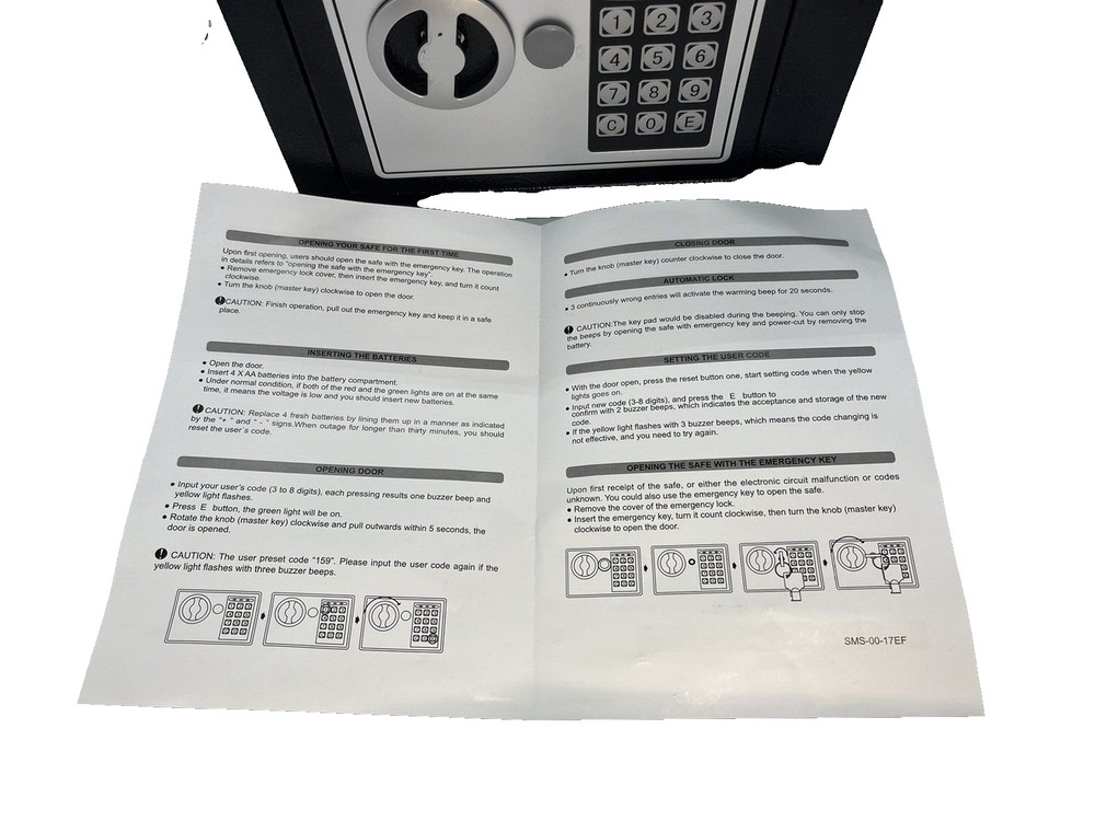 Small Safe Box Digital Intelligent Electronic Security Safe Box for Home Black