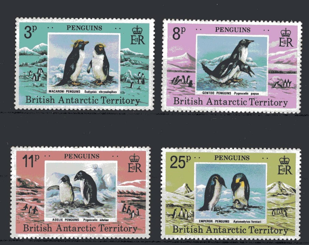 BRITISH ANTARCTIC TERRITORY - PENGUINS, YV # 78/8, COMPLETE SET, MNH