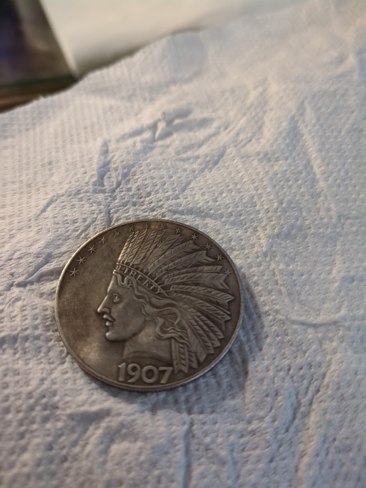 1907 10 dollar coin Indian