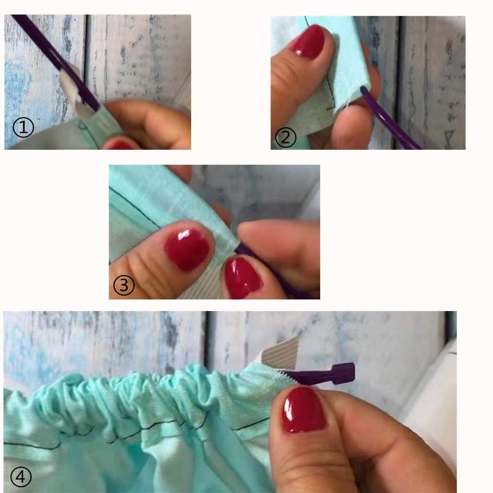 Sewing Tools Kit 5Pcs, Thread Rubber Bands for Craft Projects, Multicolor