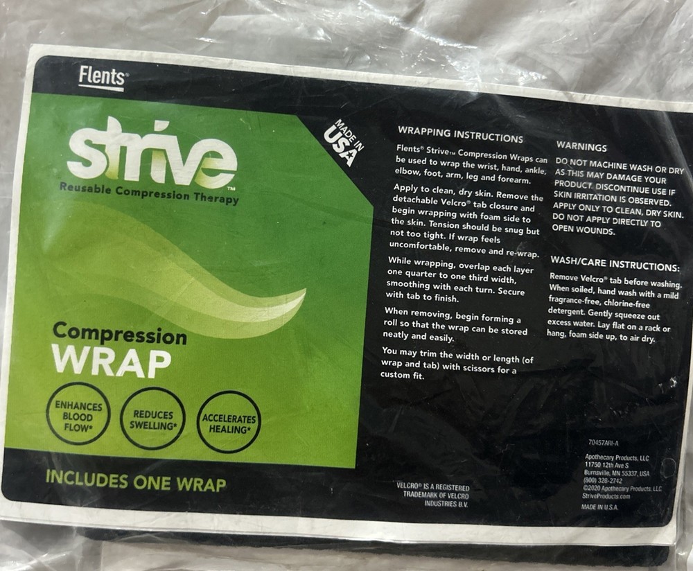Strive Compression Therapy  Wrap Reusable New In Package