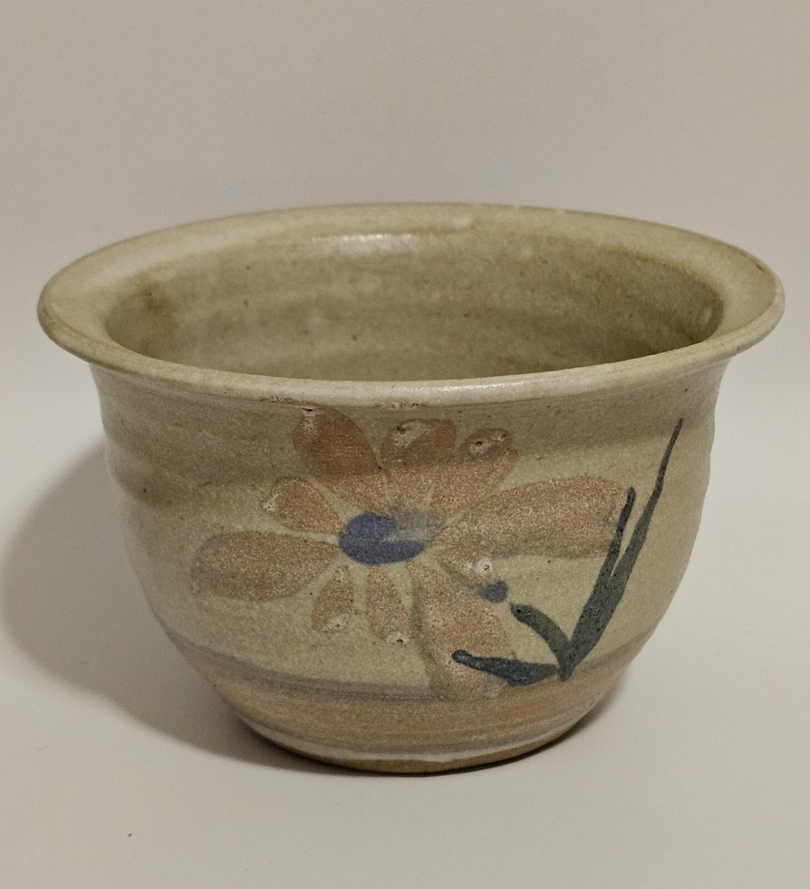 Small Studio Pottery Planter Multicolor About 3" High 4.5" Wide Stoneware