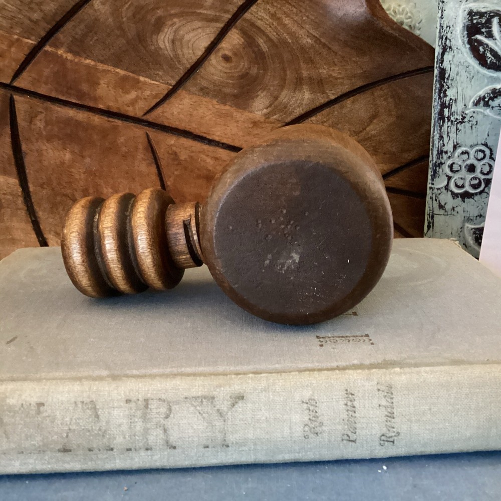 Vintage Wood Handheld Screw Nut Cracker