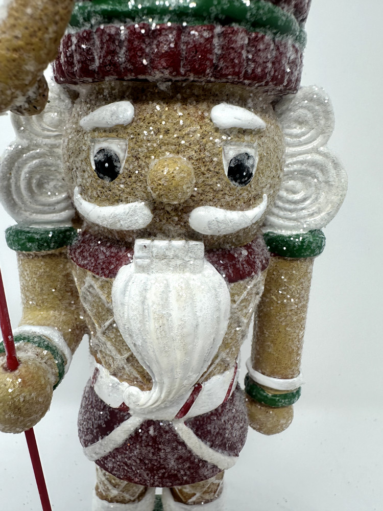 Glittered Gingerbread Nutcrackers, Candyland Nutcracker, Christmas, NEW 12.5"