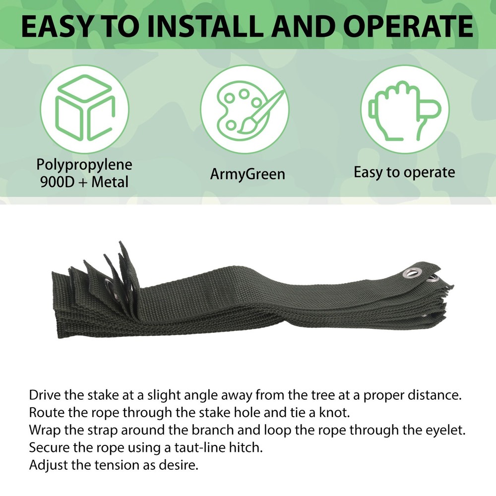 Tree Strap with Grommet Strong Load Bearing Good Support Effectively Fixed7388