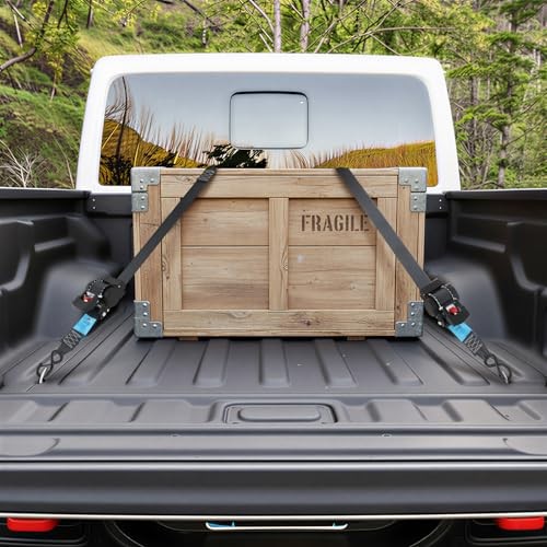 ANLULOAD 2 Pack Retractable Ratchet Straps (2in x 157in),Cargo Strap 2*157in