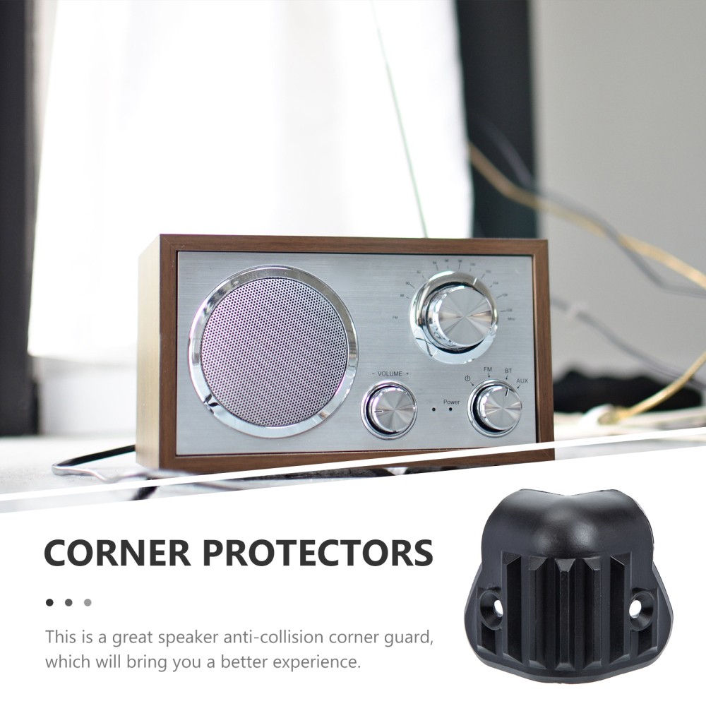 16Pcs Speaker Protection Corners Black Anti-collision Guards