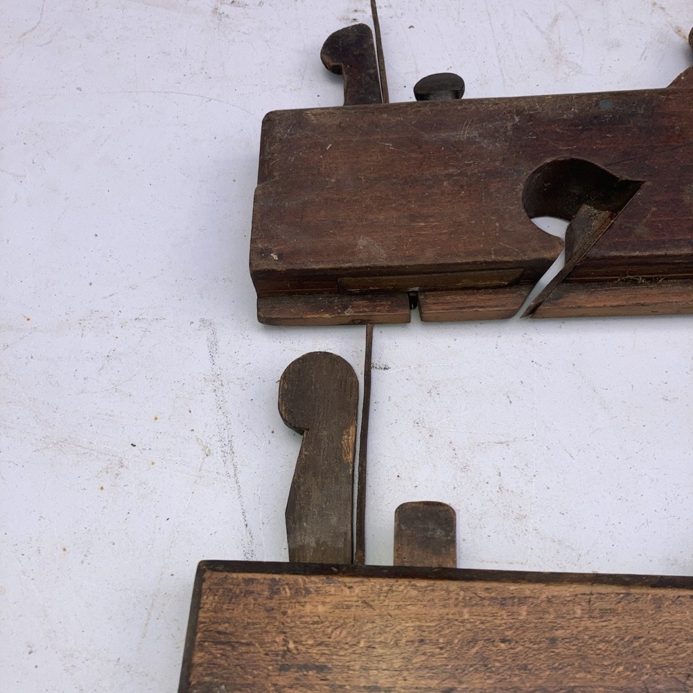 Wooden planes x 2 - both with 2 cutters