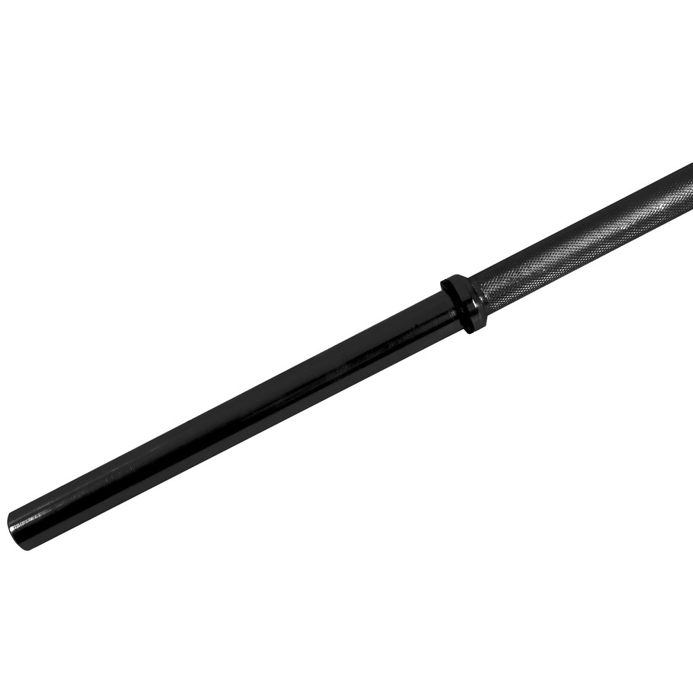 Barbell Standard 60" Solid Bar, Black, 1-Inch Diameter