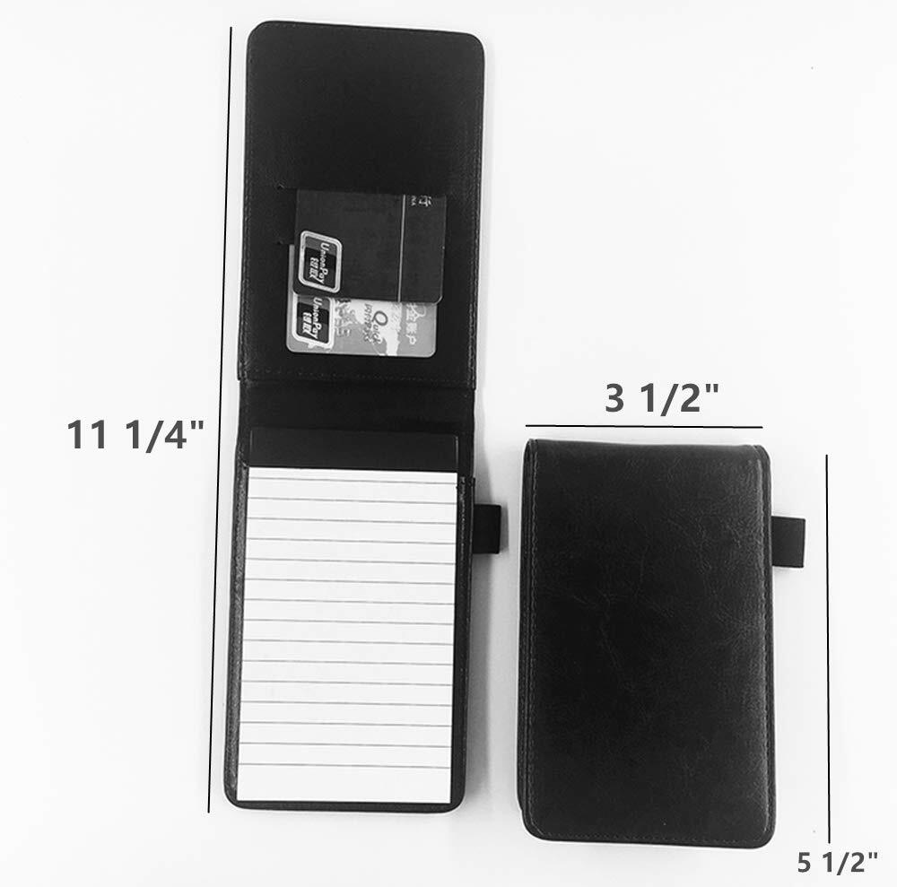 Mini Pocket Notepad Holder with 50 Lined SheetsRefillablewith Notebook Refill...