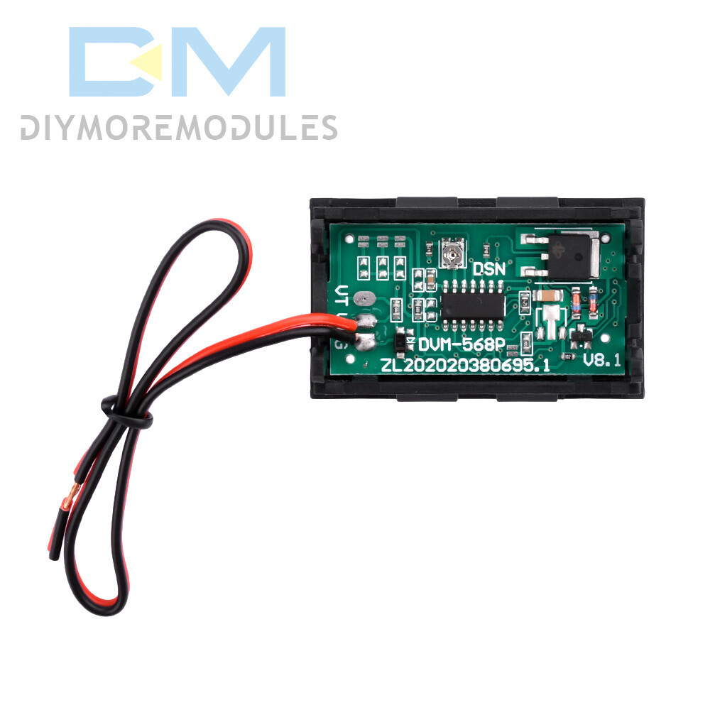 Mini DC 5V-120V Voltage Volt Meter LED Panel 3-Digital Display 2 Wire Voltmeter